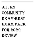 ATI RN  COMMUNITY  EXAM-BEST  EXAM PACK  FOR 2022