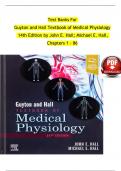 Guyton and Hall Textbook of Medical Physiology 14th Edition Test Bank by John E. Hall, Michael E. Hall