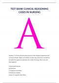 TEST BANK CLINICAL REASONING CASES IN NURSING, 7TH EDITION BY MARIANN M. HARDING AND JULIE S. SNYDER TEST BANK ISBN- 9780323527361 This is a Test Bank (Study Questions and complete Answers to all chapters of the book) to help you study better and give you
