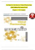 Introductory Clinical Pharmacology 12th Edition Susan Ford Nursing Test Bank