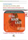 Test Bank Complete_ ECGs Made Easy 7th Edition, (2022) Barbara J Aehlert (Author) All Chapters 1-10; With Multiple Choice| True/False| Completion| Matching| Short Answer| Essay| Questions