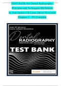 TEST BANK For Dental Radiography: Principles and Techniques 6th Edition by Joen Iannucci & Laura Jansen Howerton, Verified Chapters 1 - 35, Complete Newest Version