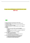 Portage Learning NURSING BS 231 PATHOPHYSIOLOGY EXAM 1 2021/22 [NEW] 100% CORRECT ANSWERS