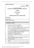 January/February 2022 SUPPLEMENTARY/AEGROTAT/FI CONCESSION EXAMINATIONS LPL4802 Law of Damages 100 Marks Submission date: Friday, 4 February 2022