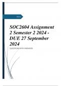 SOC2604 Assignment 2 Semester 2 2024 - DUE 27 September 2024