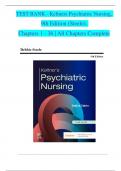 TEST BANK For Keltners Psychiatric Nursing, 9th Edition By Debbie Steele, Verified Chapters 1 - 36, Complete Newest Version