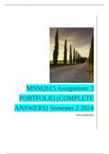 MNM2615 Assignment 3 PORTFOLIO (COMPLETE ANSWERS) Semester 2 2024