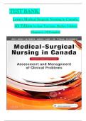 TEST BANK For Lewis's Medical Surgical Nursing in Canada, 4th Edition by Jane Tyerman, Shelley Cobbett, Verified Chapters 1 - 72, Complete Newest Version