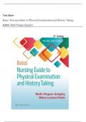 Test Bank -  Bates' Nursing Guide to Physical Examination and History Taking, 3rd Edition ( Beth Hogan-Quigley, 2024) All Chapters 1-24|| Latest Edition 