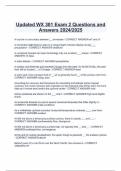 Updated WX 301 Exam 2 Questions and Answers 2024/2025