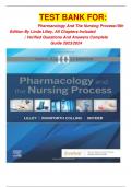 TEST BANK FOR: Pharmacology And The Nursing Process10th Edition By Linda Lilley, All Chapters Included | Verified Questions And Answers Complete Guide 2023/2024