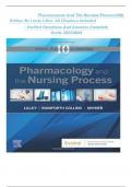 Pharmacology And The Nursing Process10th Edition By Linda Lilley, All Chapters Included | Verified Questions And Answers Complete Guide 2023/2024