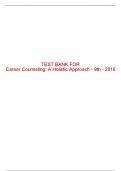 Test Bank For Career Counseling: A Holistic Approach - 9th - 2016 All Chapters - 9781305087286