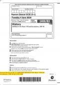 Pearson Edexcel GCSE (9–1) HISTORY BOOKLET B3: Henry VIII and  his ministers, 1509–40 QP JUNE 2024