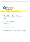 Pearson Edexcel GCSE In History (1HI0) Paper P5: Period study Option P5 Conflict in  the Middle East, 1945- 95 Mark Scheme (Results) Summer 2024