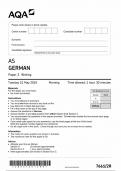 AQA AS GERMAN PAPER 2 2024 (7661/2: Writing)