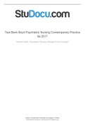 Test bank for boyd psychiatric nursing contemporary practice 6th Edition