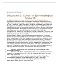 PUBH8035 Module 4 Discussion 2; Ethics in Epidemiological Research