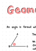 Grade 8 Geometry Basics - naming angles