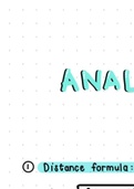 Grade 11 Analytical Geometry cheat sheet