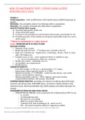NUR 370 MATERNITY TEST 1 STUDY GUIDE LATEST UPDATED 2021/2022,100% CORRECT