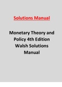 Monetary Theory and Policy 4th Edition Walsh Solutions Manual