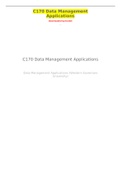 C170 Data Management Applications Notes 2022 with complete solution