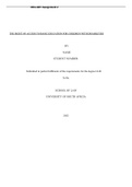 RRLLB81 ASSIGNMENT 2 THE RIGHT OF ACCESS TO BASIC EDUCATION FOR CHILDREN WITH DISABILITIES SEMESTER 1 2022