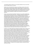 Tudors Essay: 'The Elizabethan Religious Settlement was successfully established in the years 1558-1603.' Assess the validity of this view. (25 marks)