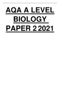 AQA a level biology paper 2 2022 Marking Scheme Updated