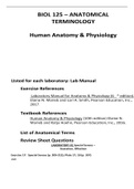 BIOL 125-ANATOMICAL TERMINOLOGY (HUMAN ANATOMY &PHYSIOLOGY)