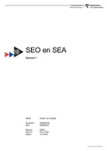 SEO en SEA opdracht 1/ Cijfer: 7