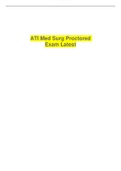 ATI Med-Surg proctored Exam Latest(A+ RATED)
