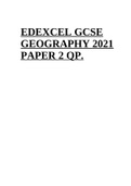  Pearson Edexcel GCSE in Geography, Specification A PAPER 2 2022. 