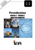Precalculus MODULE 1: Analytic Geometry