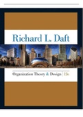 Test Bank for Organization Theory and Design 12th Edition by Richard L. Daft. Chapters 1-13__ All Inclusive