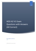 HESI A2 V1 Exam Questions with Answers (All Correct)