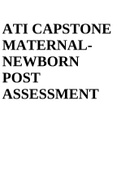 ATI CAPSTONE MATERNALNEWBORN POST ASSESSMENT