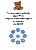 Oefenvragen tentamen systeemtheorie - Nieuw 2022 - NCOI Social Work - 30 vragen met antwoorden