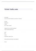 TCOLE Traffic code Exam Questions and Correct Answers