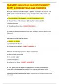 NURS6501 ADVANCED PATHOPHYSIOLOGY EXAM 1 220QUESTIONS AND ANSWERS