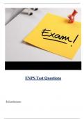 ENPC Test Questions ( Latest 2024 / 2025 ) Actual Questions and Answers 100% Correct