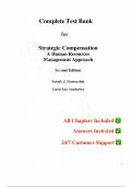 Test Bank  - Strategic Compensation: A Human Resources Management  Approach, Second Edition  Joseph J. Martocchio, Carol Ann Samhaber, All Chapters | Complete Guide A+