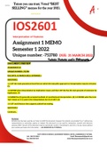 IOS2601 ASSIGNMENT 1 MEMO - SEMESTER 1 2022 - UNISA