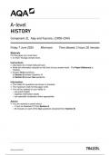 AQA A-level HISTORY Component 2L Italy and Fascism, c1900–1945  7042/2L June 2024