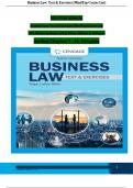 Solution Manual For Business Law: Text & Exercises, 10th Edition by Roger LeRoy Miller, William E. Hollowell, Verified Chapters 1 - 43, Complete Newest Version