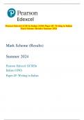 Pearson Edexcel GCSE In Italian (1IN0) Paper 4F: Writing in Italian Mark Scheme (Results) Summer 2024