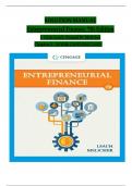 SOLUTION MANUAL - Leach/Melicher, Entrepreneurial Finance 7th Edition, All Chapters 1 - 16, Complete Latest Version With CAPSTONE CASES