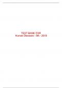 Test Bank For Human Diseases - 5th - 2019 All Chapters - 9781337396790