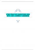 VTNE PRACTICE QUESTIONS 2024  WITH 100% CORRECT ANSWERS 